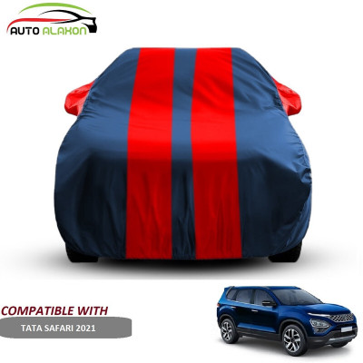 AUTO ALAXON Car Cover For Tata Safari (With Mirror Pockets)(Blue, Red, For 2021 Models)