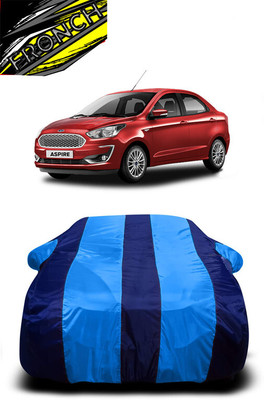 FRONCH Car Cover For Ford Figo Aspire 1.2 Ti-VCT Titanium Plus (With Mirror Pockets)(Blue)