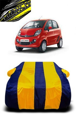 FRONCH Car Cover For Tata Nano (With Mirror Pockets)(Yellow, Blue)