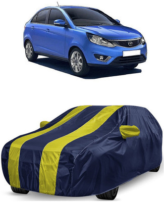 ANTOFY Car Cover For Tata Zest (With Mirror Pockets)(Yellow, Blue)