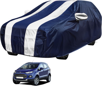 Auto Hub Car Cover For Ford Ecosport (With Mirror Pockets)(Blue, White)