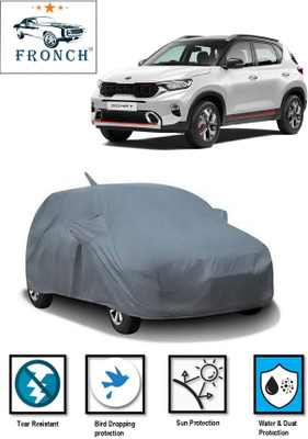FRONCH Car Cover For Kia Sonet (With Mirror Pockets)(Grey)