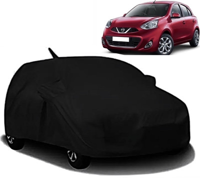 prozas Car Cover For Nissan Micra (With Mirror Pockets)(Multicolor)
