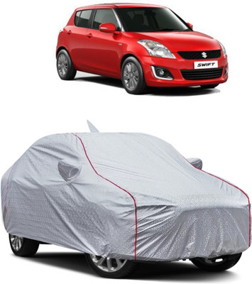 FRONCH Car Cover For Maruti Suzuki Swift (With Mirror Pockets)(Silver)