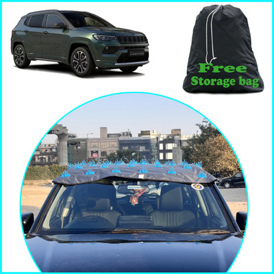 FAMEXON Car Cover For Jeep Compass (Without Mirror Pockets)(Grey)