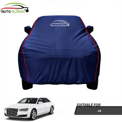 AUTO ALAXON Car Cover For Audi A8 (With Mirror Pockets)(Blue)