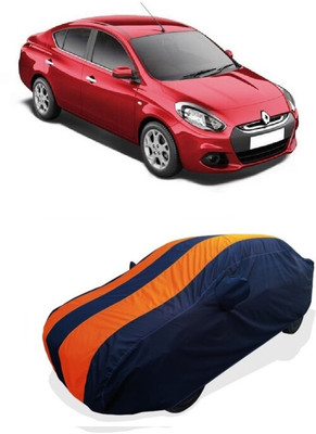 Coxtor Car Cover For Renault Scala RxL (With Mirror Pockets)(Orange)