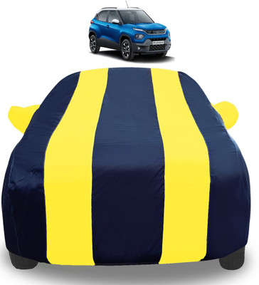 Auto Hub Car Cover For Tata Punch (With Mirror Pockets)(Yellow)