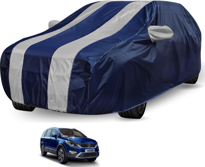 Auto Hub Car Cover For Tata Hexa (With Mirror Pockets)(Blue, Silver)