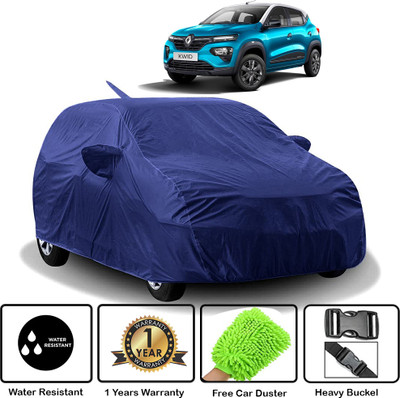 Gravirium Car Cover For Renault Kwid (With Mirror Pockets)(Blue)