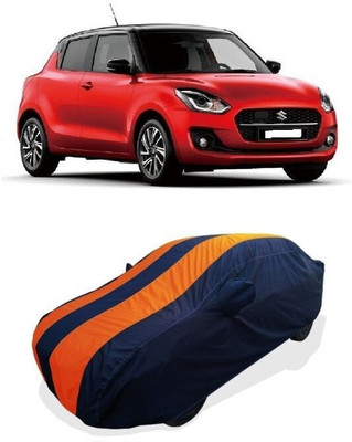 QLAX Car Cover For Maruti Swift AMT VXI Petrol (With Mirror Pockets)(Orange)