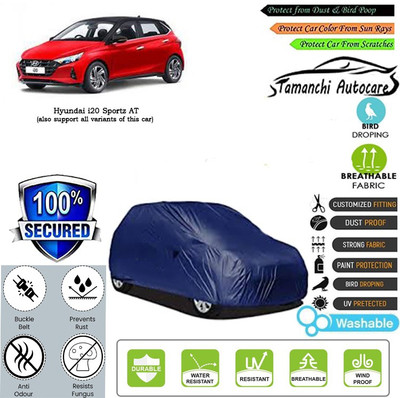 Tamanchi Autocare Car Cover For Hyundai i20 Sportz AT(Blue)