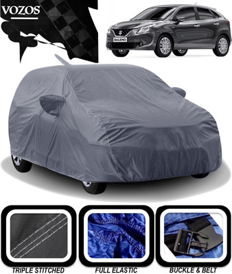 VOZOS Car Cover For Maruti Suzuki Baleno (With Mirror Pockets)(Grey)
