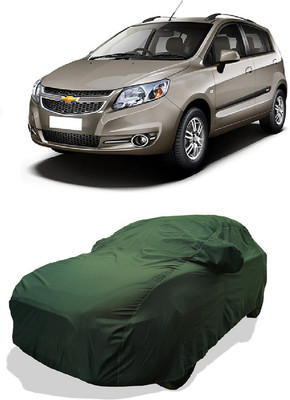 Coxtor Car Cover For Chevrolet Sail Hatchback 1.3 TCDi LT ABS (With Mirror Pockets)(Green)
