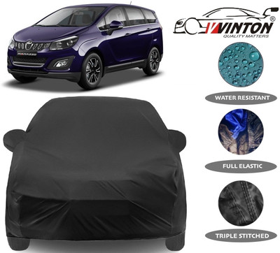 V VINTON Car Cover For Mahindra Marazzo (With Mirror Pockets)(Black)