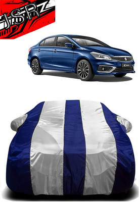 J S R Car Cover For Maruti Suzuki Ciaz S 1.3 (With Mirror Pockets)(White, Blue)