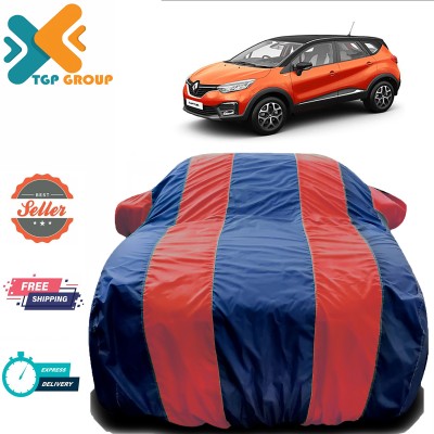 TGP GROUP Car Cover For Renault Captur (With Mirror Pockets)(Red, Blue)