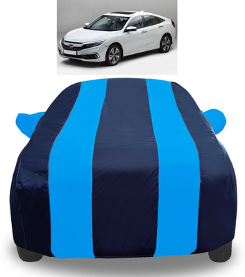 Auto Hub Car Cover For Honda Civic (With Mirror Pockets)(Blue)