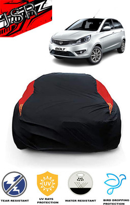 J S R Car Cover For Tata Bolt (With Mirror Pockets)(Red, Black)
