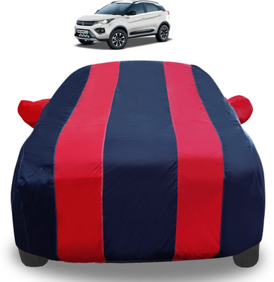 Auto Hub Car Cover For Tata Nexon EV (With Mirror Pockets)(Red, Blue)