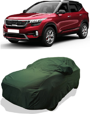 Coxtor Car Cover For Kia Seltos GTK 1.4 (With Mirror Pockets)(Green)