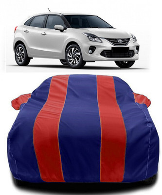 Autoprime Car Cover For Toyota Glanza G Hybrid (With Mirror Pockets)(Red, Blue)