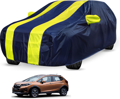 Auto Hub Car Cover For Honda WRV (With Mirror Pockets)(Blue, Yellow)