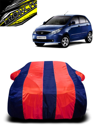 FRONCH Car Cover For Tata Indica Vista (With Mirror Pockets)(Red, Blue)