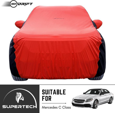 Neodrift Car Cover For Mercedes Benz C-Class (With Mirror Pockets)(Red, Black)
