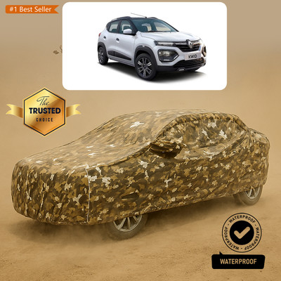 CODOKI Car Cover For Renault Kwid AMT (With Mirror Pockets)(Yellow, White)