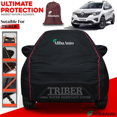 AlibaAuto Car Cover For Renault Triber (With Mirror Pockets)(Black, Red, For 2019, 2020, 2021, 2022, 2023, 2024 Models)