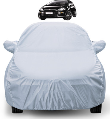 Auto Hub Car Cover For Fiat Punto Evo (With Mirror Pockets)(Silver)
