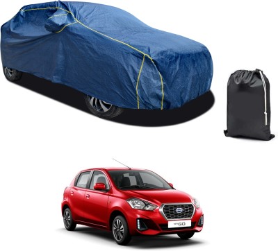 GOSHIV-car and bike accessories Car Cover For Nissan Go (With Mirror Pockets)(Blue, For 2018, 2019, 2020, 2021, 2022, 2023 Models)