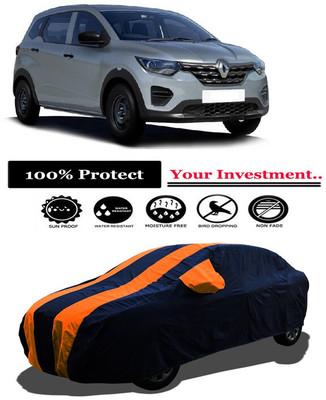 Amexride Car Cover For Renault Triber RXE (With Mirror Pockets)(Orange)
