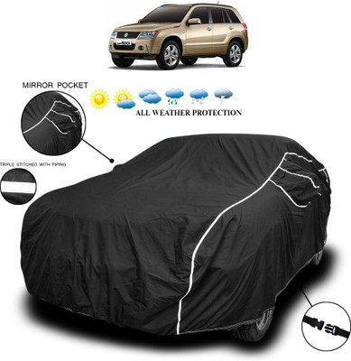 SEBONGO Car Cover For Maruti Suzuki S-Presso (With Mirror Pockets)(Black, For 2019, 2020, 2021, 2022, 2023, 2024 Models)