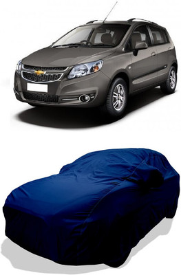 Coxtor Car Cover For Chevrolet Sail Hatchback 1.3 TCDi (With Mirror Pockets)(Blue)