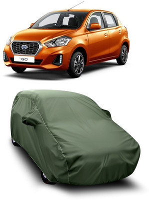 aosis Car Cover For Datsun Go (With Mirror Pockets)(Green)