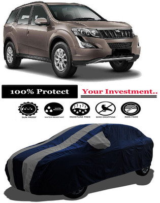 Amexride Car Cover For Mahindra XUV500 W8 1.99 mHawk (With Mirror Pockets)(Grey)