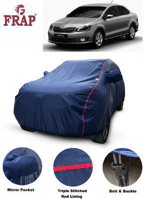 Frap Car Cover For Skoda Rapid (With Mirror Pockets)(Blue)