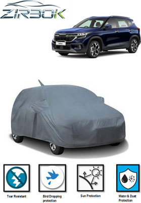 ZIRBOK Car Cover For Kia SELTOS (With Mirror Pockets)(Grey)