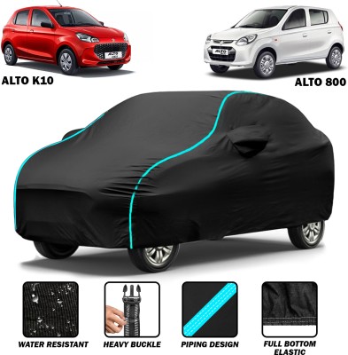 BOTAUTO Car Cover For Maruti Suzuki Alto, Alto 800, Universal For Car (With Mirror Pockets)(Black, For 2008, 2009, 2010, 2011, 2012, 2013, 2014, 2015, 2016, 2017, 2018, 2019, 2020, 2021, 2022, 2023 Models)