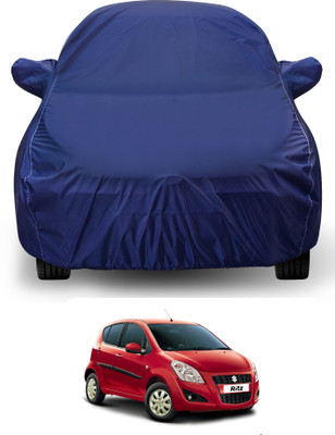 Auto Hub Car Cover For Maruti Suzuki Ritz (With Mirror Pockets)(Blue)