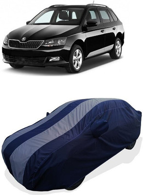 QLAX Car Cover For Hyundai Fabia 1.6 TDI (With Mirror Pockets)(Grey)
