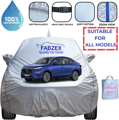FABZEX Car Cover For Honda Amaze, Amaze E Diesel, Amaze E Petrol (With Mirror Pockets)(Silver, For 2022, 2023, 2024, 2025 Models)