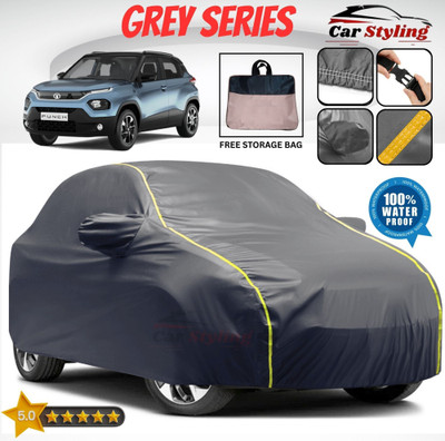Car Styling Car Cover For Tata Punch EV, Punch (With Mirror Pockets)(Grey, Yellow, For 2019, 2020, 2021, 2022, 2023 Models)