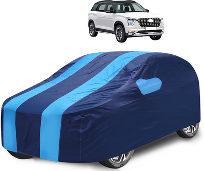 Caronix Car Cover For Hyundai Alcazar (With Mirror Pockets)(Blue)