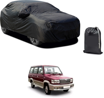 PAGORA Car Cover For Toyota Qualis (With Mirror Pockets)(Black)
