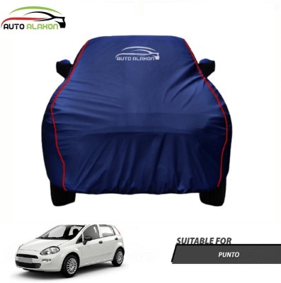 AUTO ALAXON Car Cover For Fiat Punto (With Mirror Pockets)(Blue)