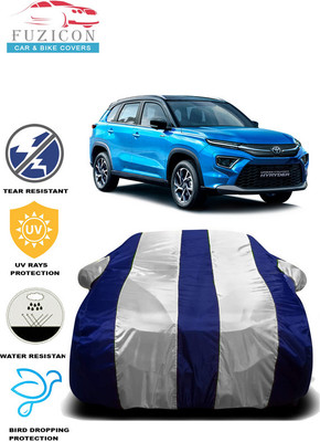 FUZICON Car Cover For Volkswagen Urban Cruiser (With Mirror Pockets)(White, Blue)