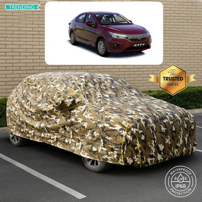 PAGORA Car Cover For Honda City i-Dtec (With Mirror Pockets)(Yellow, Multicolor)